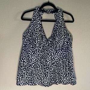 Island Escape Women’s Underwire H Strap Halter Top Only Sz 18W Swimsuit Swimwear